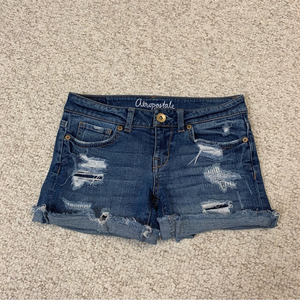 Aéropostale Distressed Denim Shorts